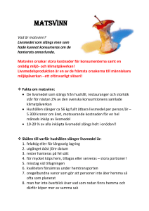 Livsmedel som slängs men som hade kunnat konsumeras om de