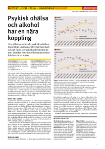 Psykisk ohälsa och alkohol har en nära koppling