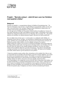 Projektplan för ”Barnets ombud – stöd till barn med föräldrar som har