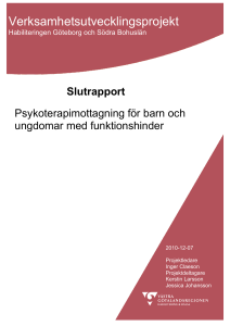 Psykoterapimottagning för barn och ungdomar med funktionshinder