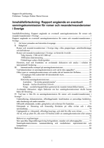 Rapport angående en eventuell sanningskommission för romer och