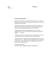 Förslag om Stadgeändring