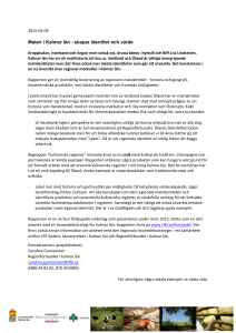 Maten i Kalmar län - skapar identitet och värde