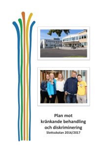Plan mot kränkande behandling och diskriminering