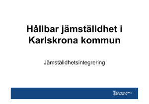 KSAU MAJ HÅLLBAR JÄMSTÄLLDHET