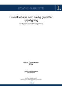 Psykisk ohälsa som saklig grund för uppsägning: Arbetsgivarens