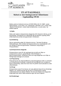 Avtal o priser. Fröjelstugan