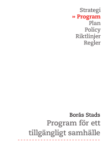 Program för ett tillgängligt samhälle