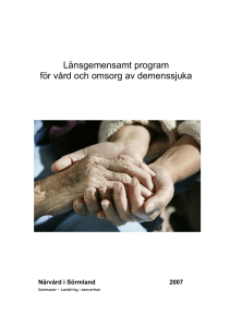 Vårdprogram –Demenssjukdomar