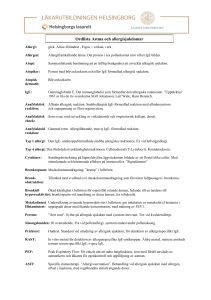 Ordlista Lungmedicin och allergi