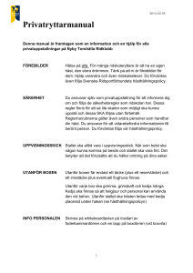 Privatryttarmanual - Nyby Torshälla Ridklubb