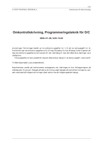 Omkontrollskrivning, Programmeringsteknik för D/C