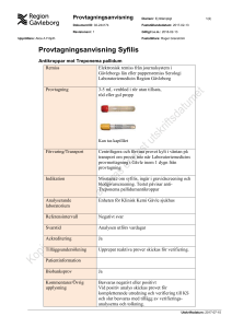 Provtagningsanvisning Syfilis