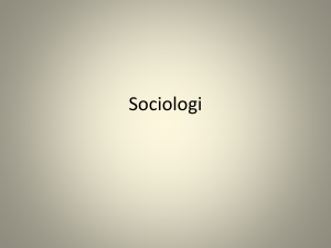Sociologi – teori intro