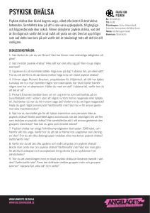 psykisk ohälsa - Amnesty Skola