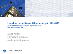 Handlar patienterna läkemedel på rätt sätt?
