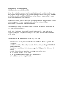 Amöbainfektion, patientinformation