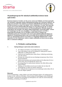 10-punktsprogram för minskad antibiotikaresistens inom sjukvården