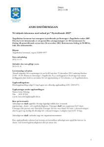 anbudsförfrågan - Ängelholms kommun