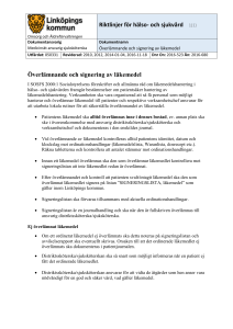 Överlämnande och signering av läkemedel