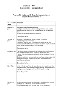 Program för studieresa till Österrike i samarbete med organisationen