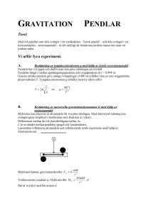 gravitation pendlar