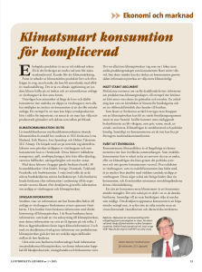 Klimatsmart konsumtion för komplicerad