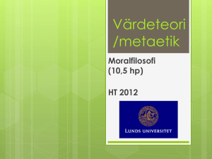 Värdeteori /metaetik
