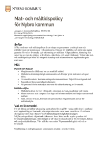 Mat och måltidspolicy – PDF