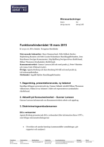 Funktionshinderrådet 18 mars 2015