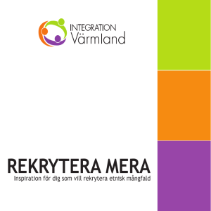 Broschyr Rekrytera mera