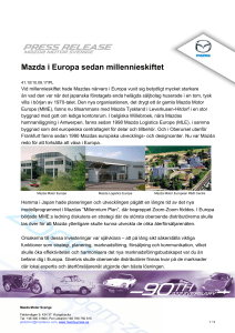 press release - Mazda Press Portal