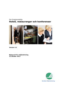 Hotell, restauranger och konferenser