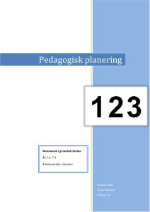 Pedagogisk planering
