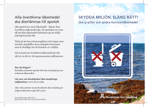 Skydda miljön, släng rätt! Om p-piller och andra