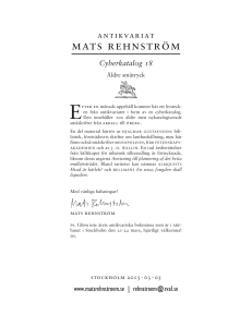 Cyberkatalog 18 - Antikvariat Mats Rehnström