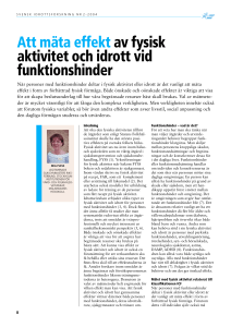Att mäta effekt av fysisk aktivitet och idrott vid funktionshinder