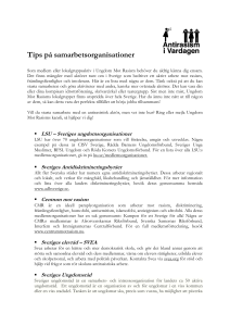 Tips på samarbetsorganisationer som