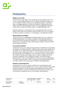 Inköpspolicy - Akademiska Hus