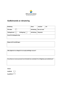 Rekrytering, Godkännande av rekrytering