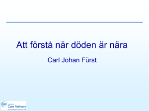Att förstå när döden är nära - Palliativt utvecklingscentrum