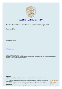Genetic polymorphisms in breast cancer in
