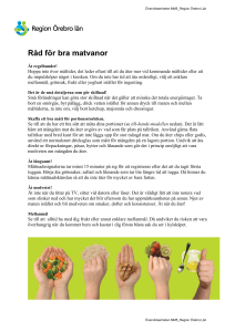 Råd för bra matvanor