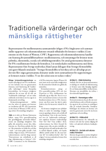 traditionella värderingar och mänskliga rättigheter