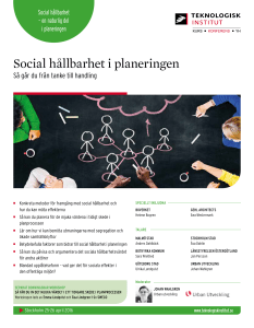 Social hållbarhet i planeringen