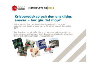 Enskildes ansvar - Myndigheten för samhällsskydd och beredskap
