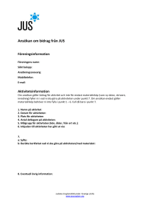 Ansökningsblankett - Judiska Ungdomsförbundet