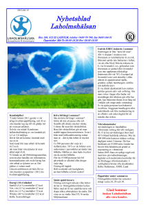 Nyhetsblad Laholmshälsan