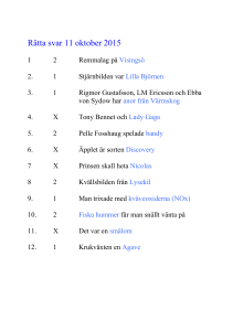 Rätta svar 11 oktober 2015