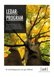 ledar- program - I.O.H organisationsutveckling